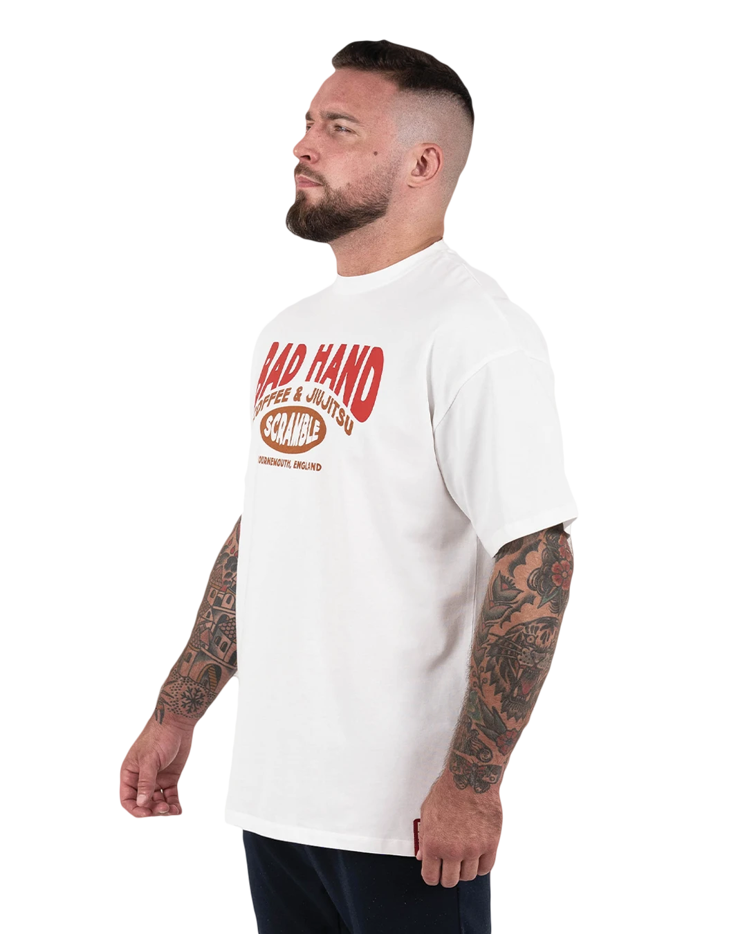 SCRAMBLE x BAD HAND COFFEE Tシャツ