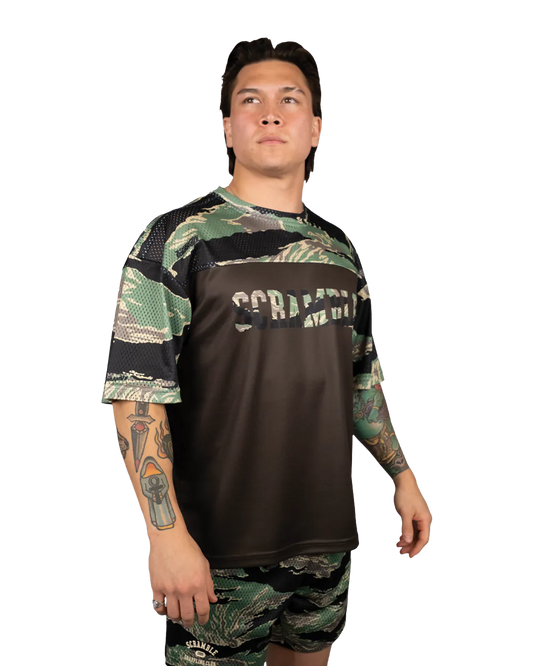 MESH HYBRID グラップリングシャツ TIGER CAMO