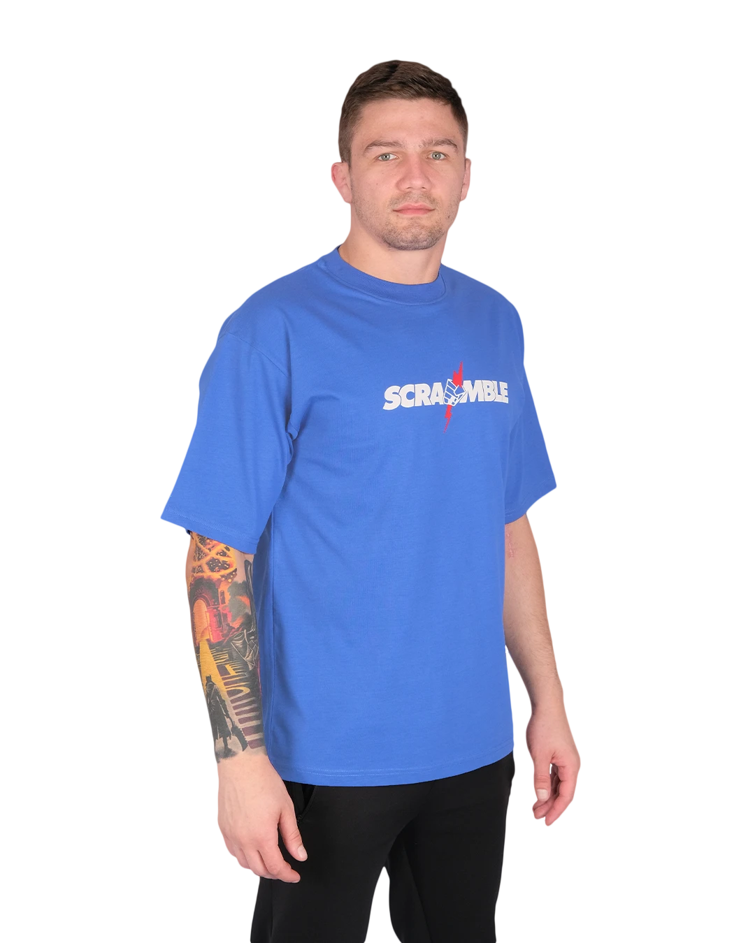 SCRAMBLE NEVER DIE Tシャツ - BLUE