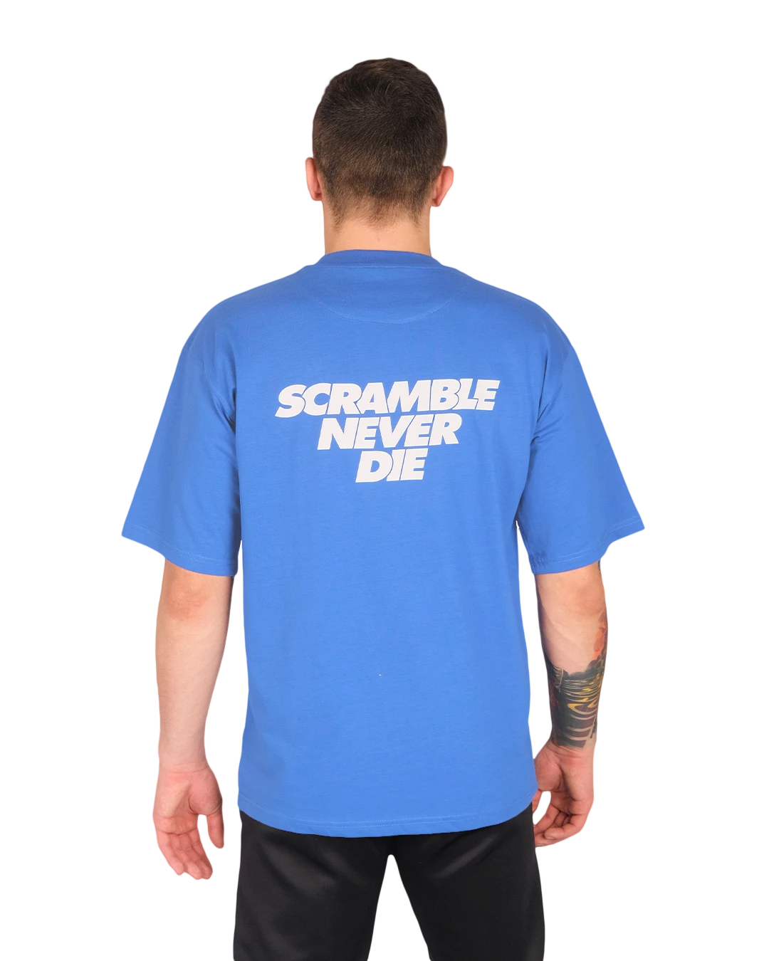 SCRAMBLE NEVER DIE Tシャツ - BLUE