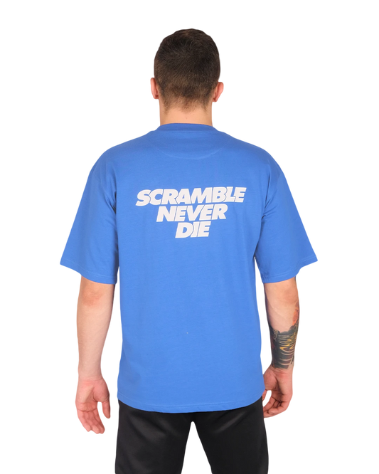 SCRAMBLE NEVER DIE Tシャツ - BLUE