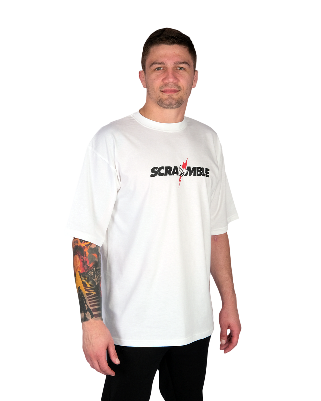 SCRAMBLE NEVER DIE Tシャツ - WHITE