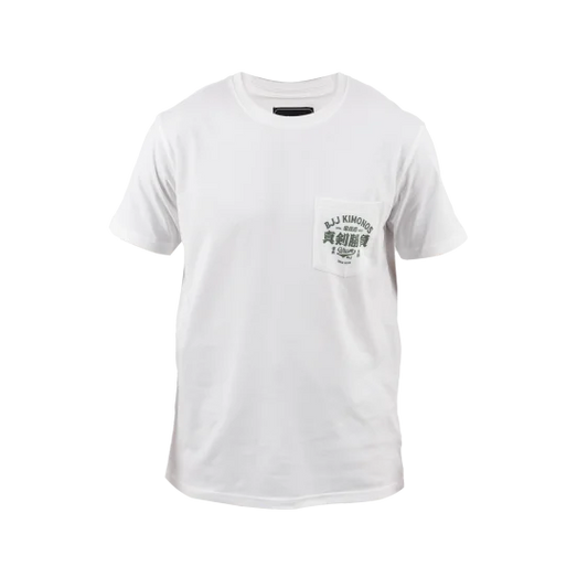 SCRAMBLE KIMONO LABEL Tシャツ WHITE