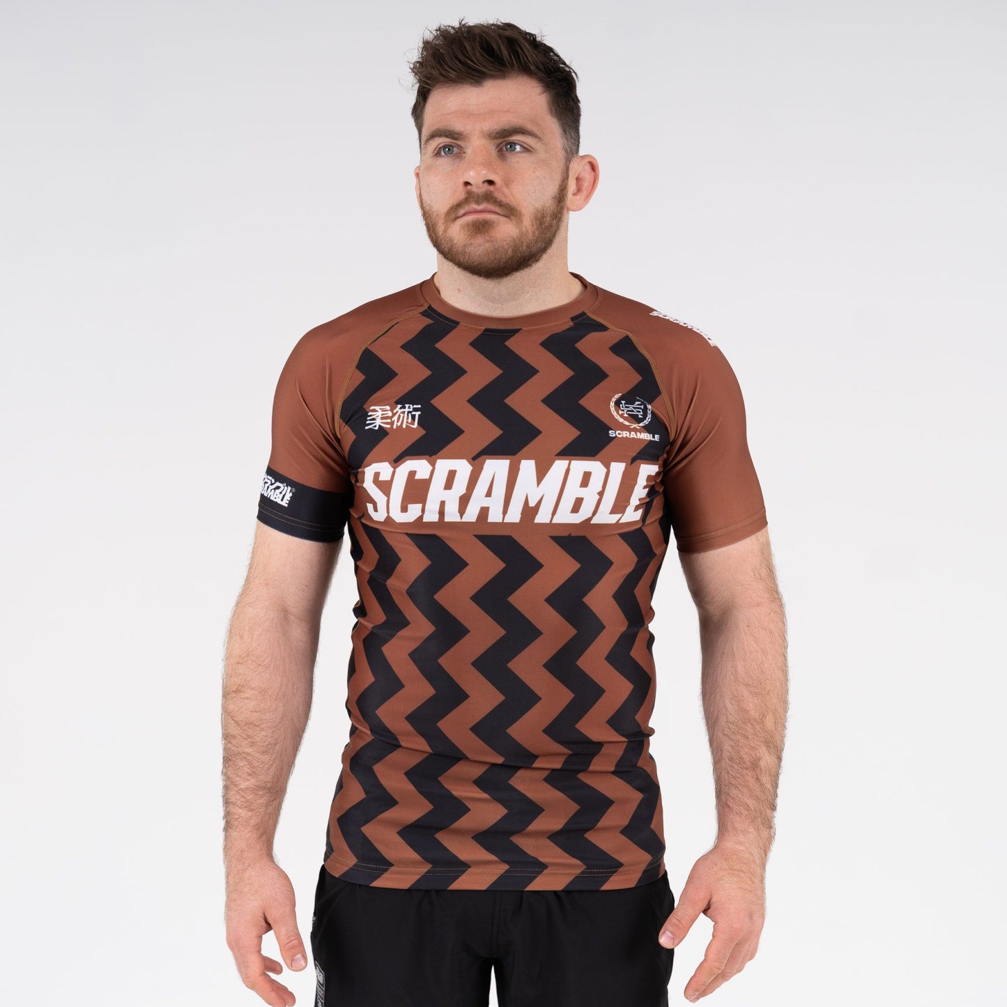 SCRAMBLE RANKED V5 ラッシュガード BROWN