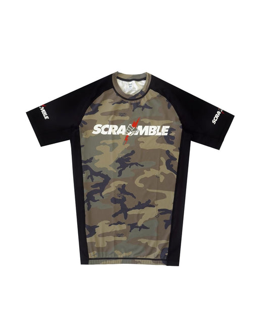 SCRAMBLE NEVER DIE ラッシュガード CAMO