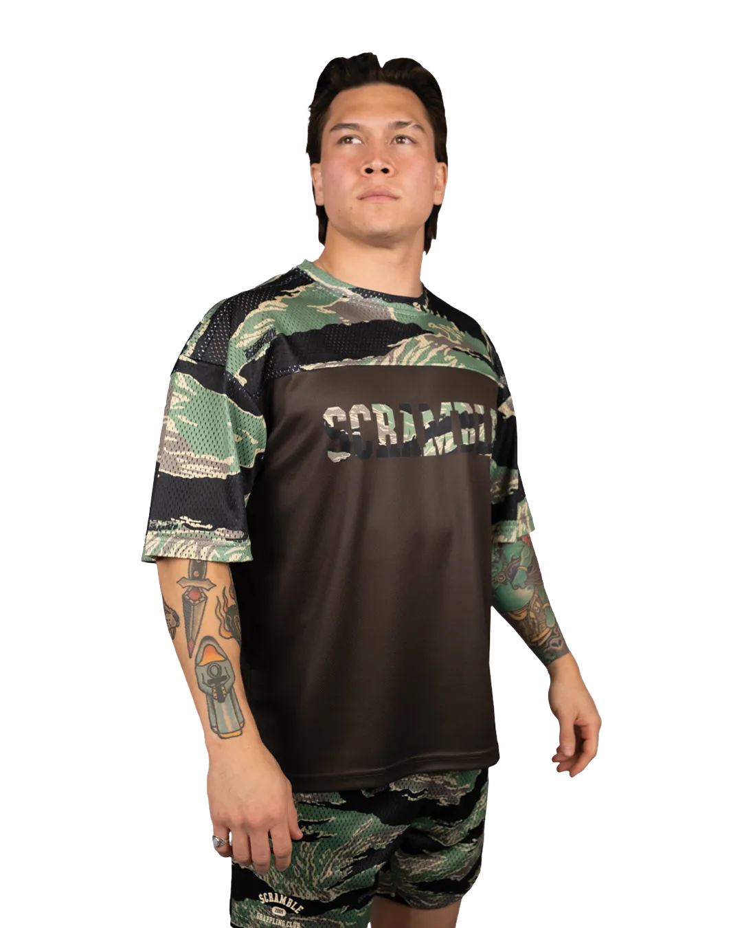 MESH HYBRID グラップリングシャツ TIGER CAMO