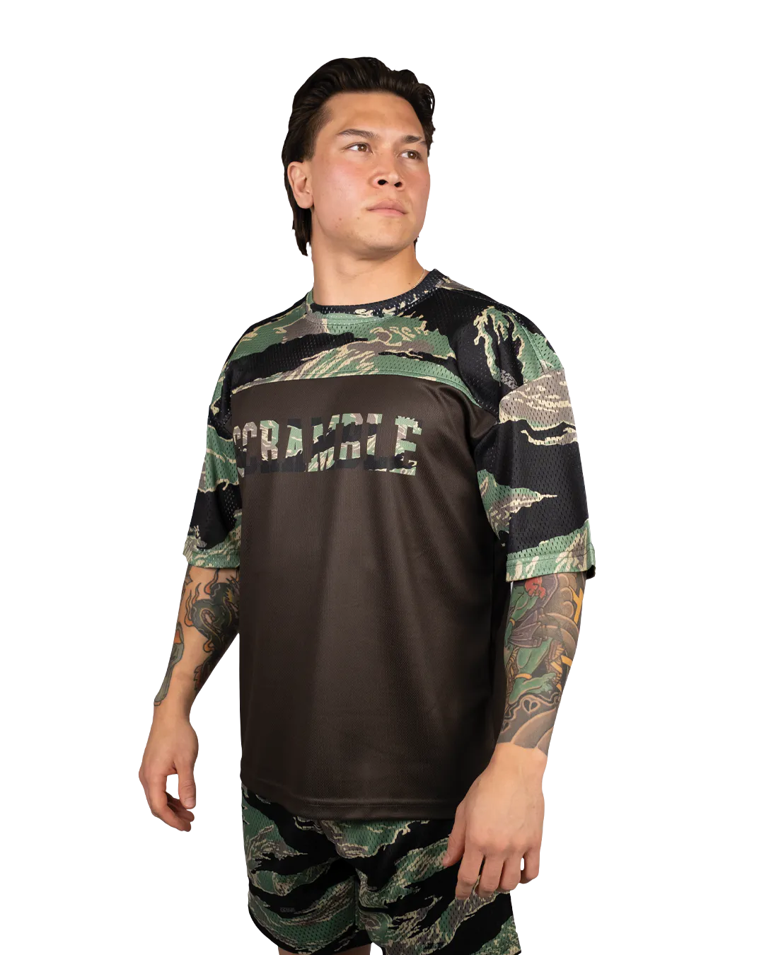 MESH HYBRID グラップリングシャツ TIGER CAMO