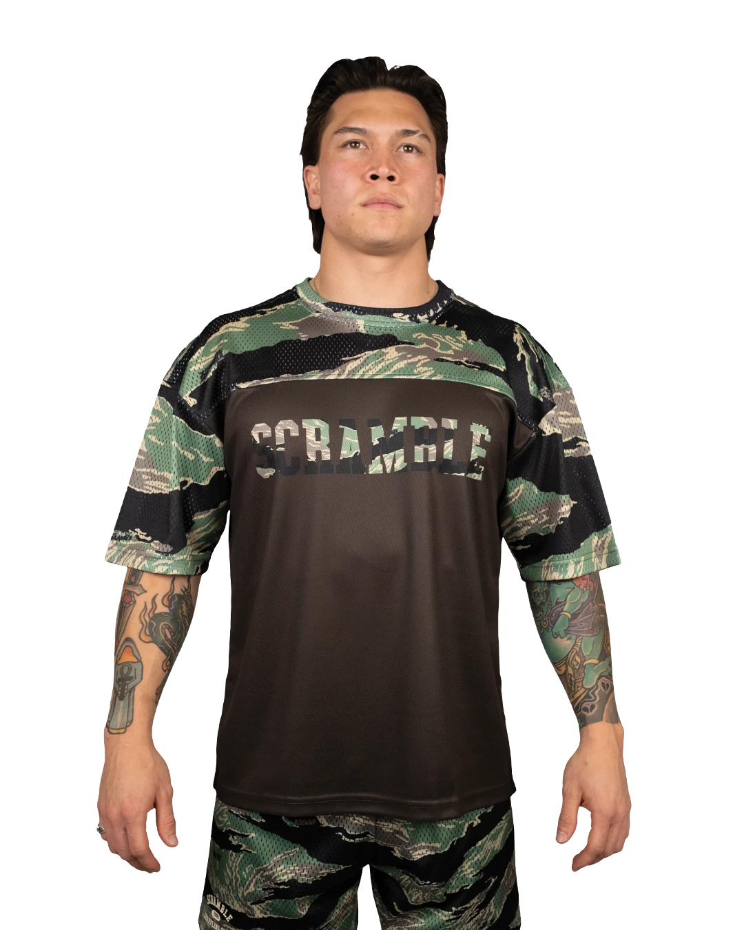 MESH HYBRID グラップリングシャツ TIGER CAMO